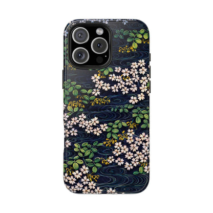 Sakura River Night Phone Case – Japanese Chiyogami Inspired Design