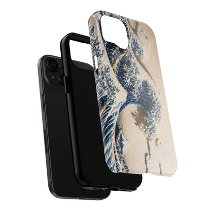 Great Wave 3D Embossed Tough Phone Case – Hokusai Japanese Art