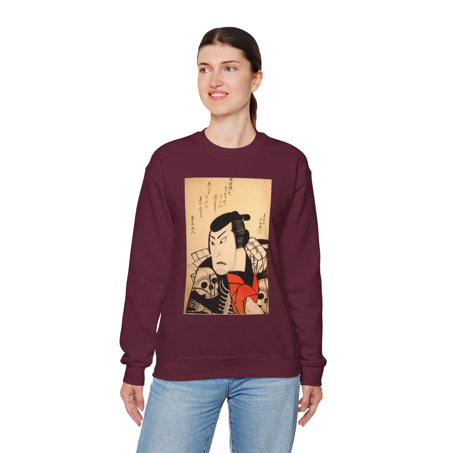 Kabuki Actor Ichikawa Sweatshirt - Vintage Japanese Ukiyo-e Unisex Crewneck