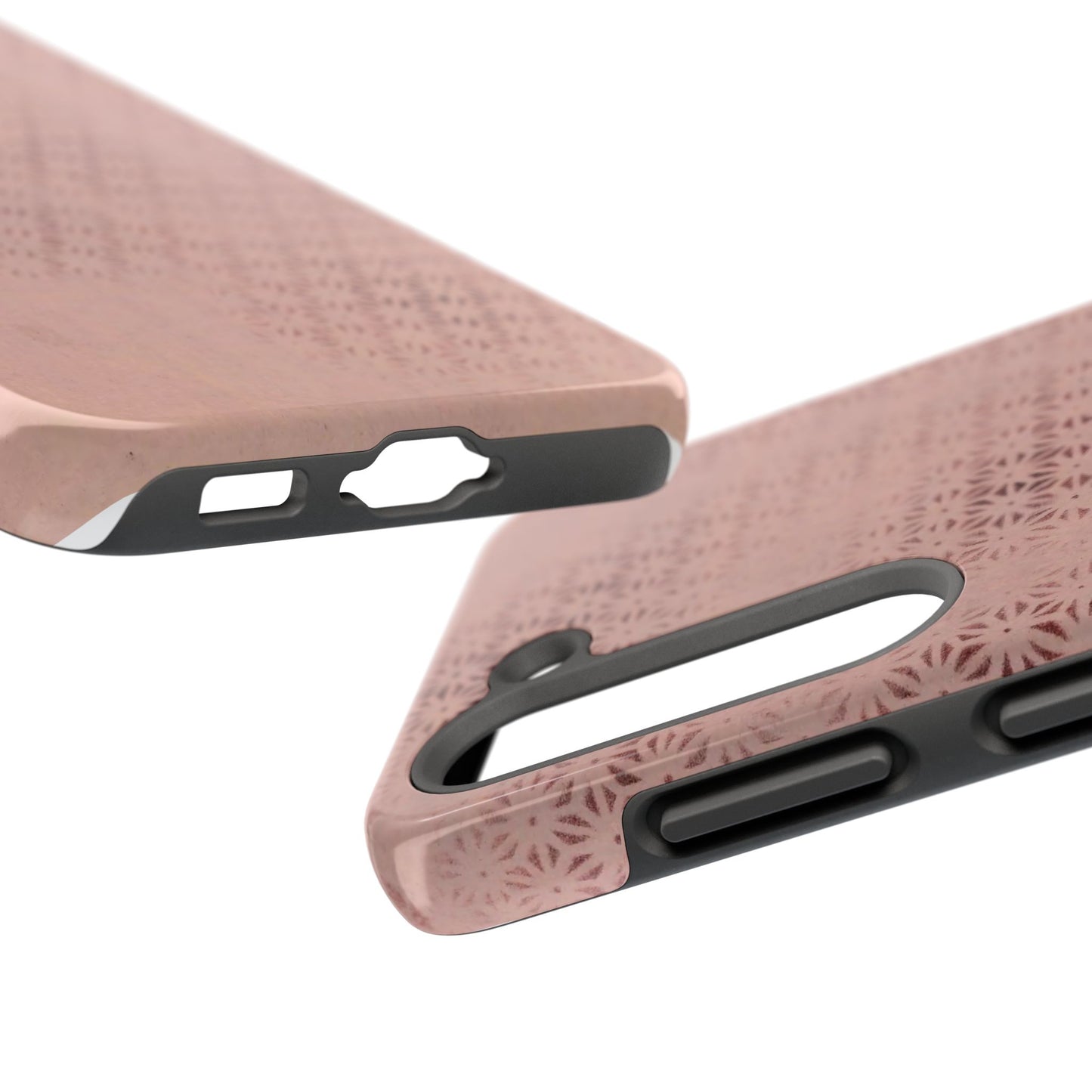Taisho Era Pink Asanoha Phone Case | 1926 Japanese Chiyogami Art | Hemp Leaf Pattern