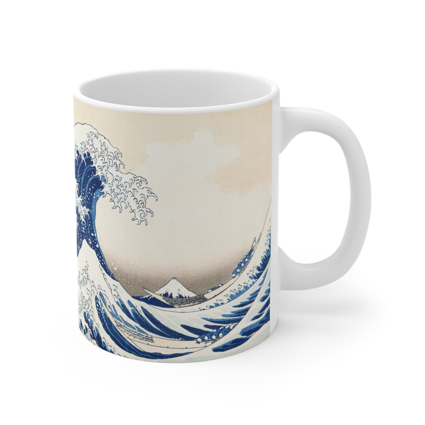 Hokusai "Great Wave" Ceramic Mug | 11oz Japanese Art Coffee Cup | Ukiyo-e Edo Era Design