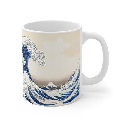Hokusai "Great Wave" Ceramic Mug | 11oz Japanese Art Coffee Cup | Ukiyo-e Edo Era Design