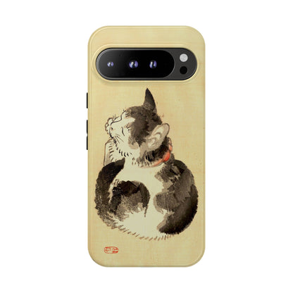 Sleeping Cat iPhone Case | Meiji Era Japanese Ink Painting | Ukiyo-e Art Phone Case | Vintage Japan Cat Gift