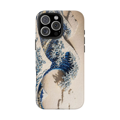 Great Wave 3D Embossed Tough Phone Case – Hokusai Japanese Art