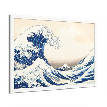 The Great Wave off Kanagawa – Katsushika Hokusai |  Japanese Ukiyo-e Fine Art Framed Poster |  Vintage Wall Art Print
