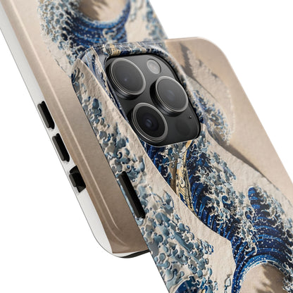 Great Wave 3D Embossed Tough Phone Case – Hokusai Japanese Art