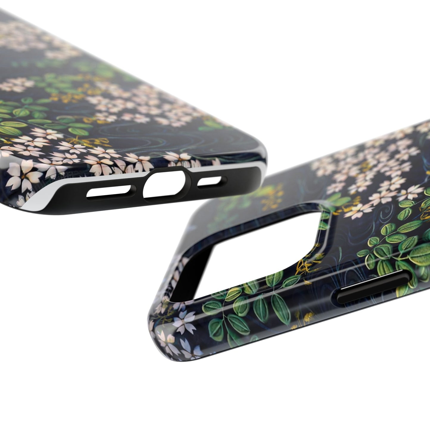 Sakura River Night Phone Case – Japanese Chiyogami Inspired Design