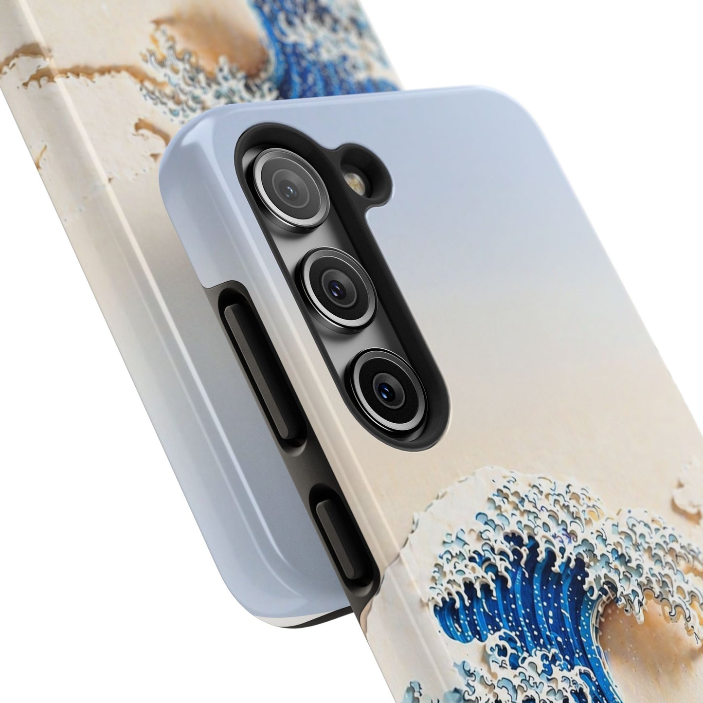 Japanese Great Wave Morning Glow Phone Case | Hokusai 3D Art | Edo Era Masterpiece
