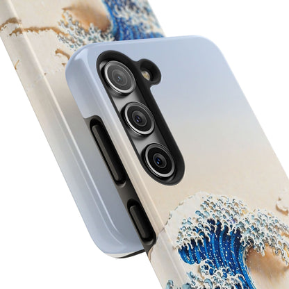 Japanese Great Wave Morning Glow Phone Case | Hokusai 3D Art | Edo Era Masterpiece