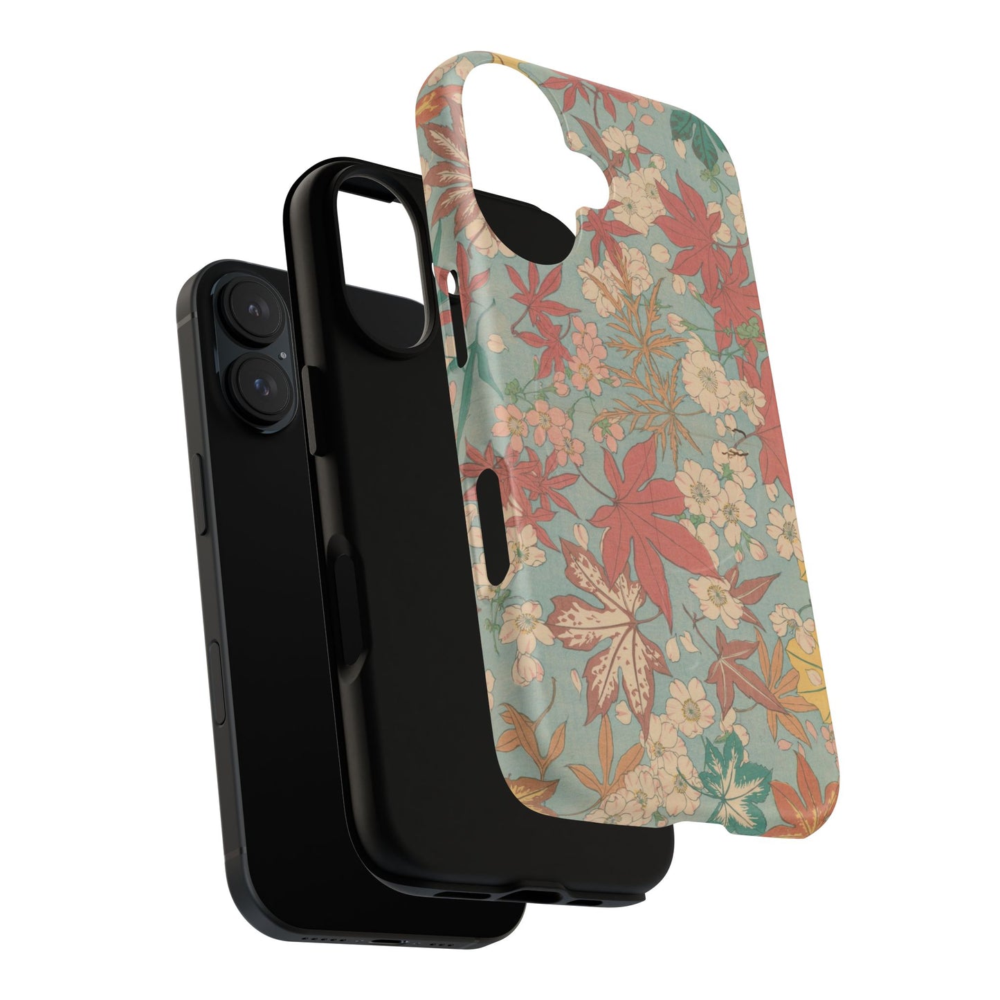 Meiji Era Maple & Autumn Bloom Phone Case | "Chiyogami Mihon" Japanese Archive Art