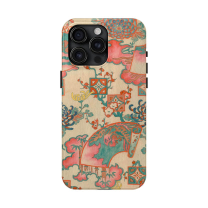 Meiji Era Fan & Chrysanthemum Phone Case | 1901 Zuan Hyakushu | Japanese Art