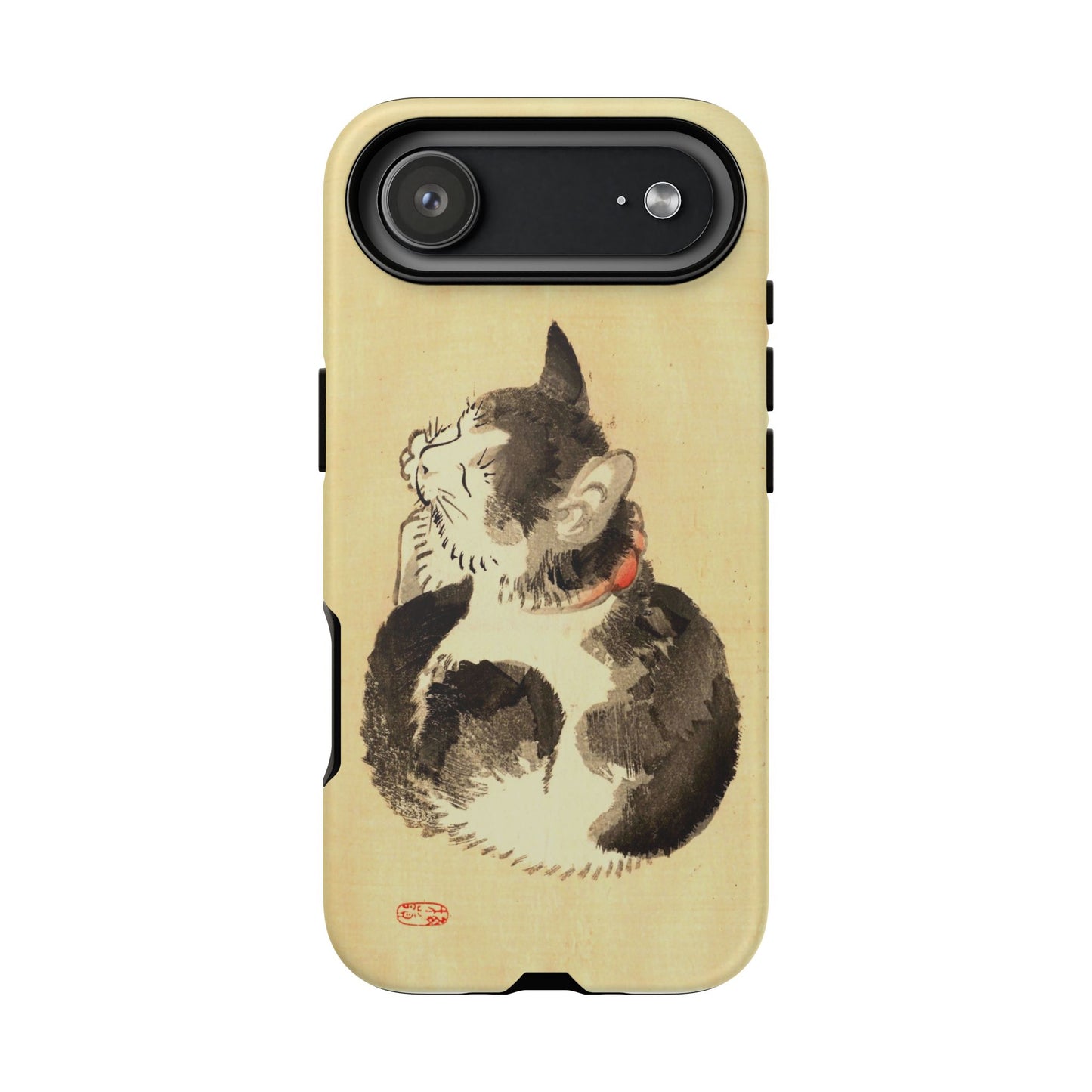Sleeping Cat iPhone Case | Meiji Era Japanese Ink Painting | Ukiyo-e Art Phone Case | Vintage Japan Cat Gift