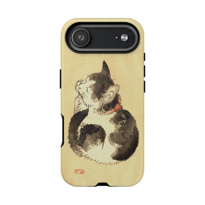 Sleeping Cat iPhone Case | Meiji Era Japanese Ink Painting | Ukiyo-e Art Phone Case | Vintage Japan Cat Gift
