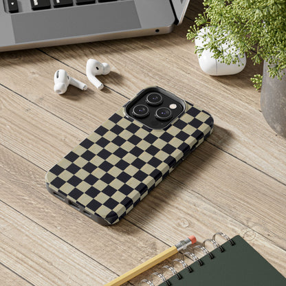 Ichimatsu Check Phone Case | Japanese Chiyogami Art | Taisho Modern Design 1926