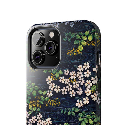 Sakura River Night Phone Case – Japanese Chiyogami Inspired Design