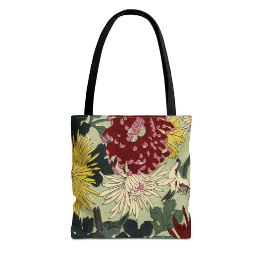 Japanese Chiyogami Floral Tote Bag – Traditional Washi Pattern Inspired by Taisho Era Design