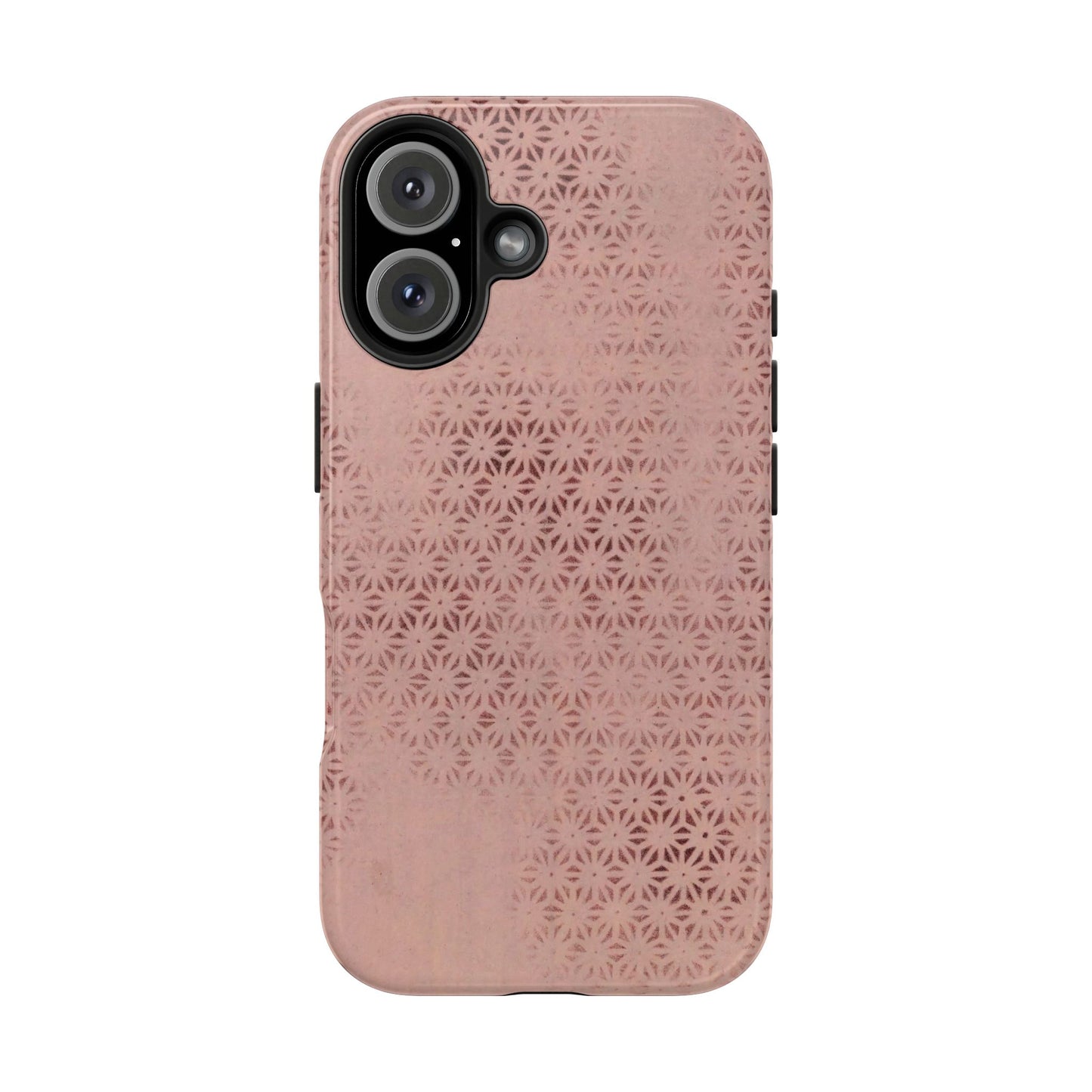 Taisho Era Pink Asanoha Phone Case | 1926 Japanese Chiyogami Art | Hemp Leaf Pattern