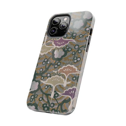 Meiji Era Dancing Cranes & Plum Phone Case | 1901 Zuan Hyakushu | Gold & Silver Japanese Art