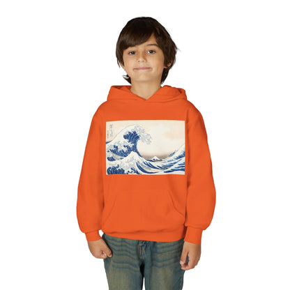 Great Wave off Kanagawa Kids Hoodie - Hokusai Japanese Art Youth Sweatshirt