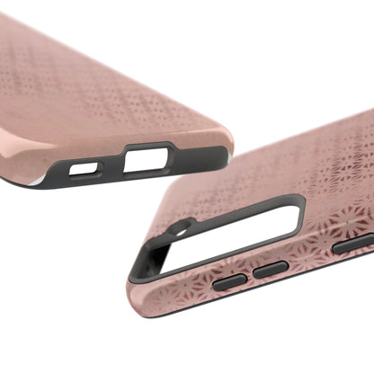 Taisho Era Pink Asanoha Phone Case | 1926 Japanese Chiyogami Art | Hemp Leaf Pattern