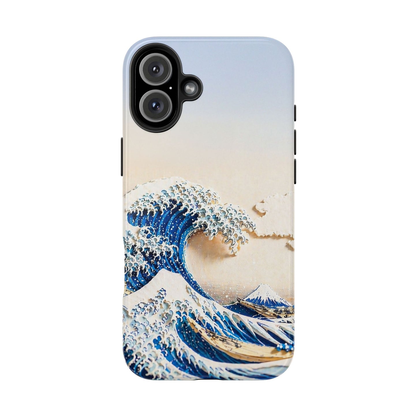 Japanese Great Wave Morning Glow Phone Case | Hokusai 3D Art | Edo Era Masterpiece