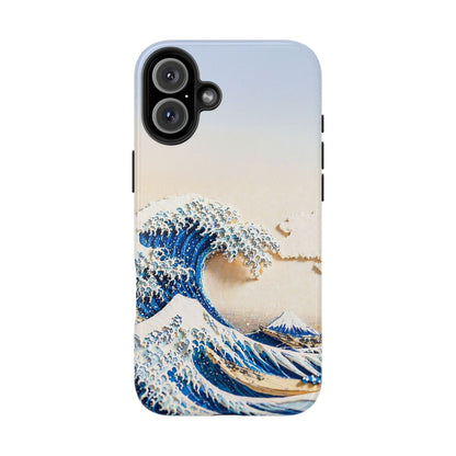 Japanese Great Wave Morning Glow Phone Case | Hokusai 3D Art | Edo Era Masterpiece