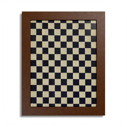 Taisho Era Ichimatsu Checkerboard Framed Poster - 1926 Japanese Chiyogami Wall Art