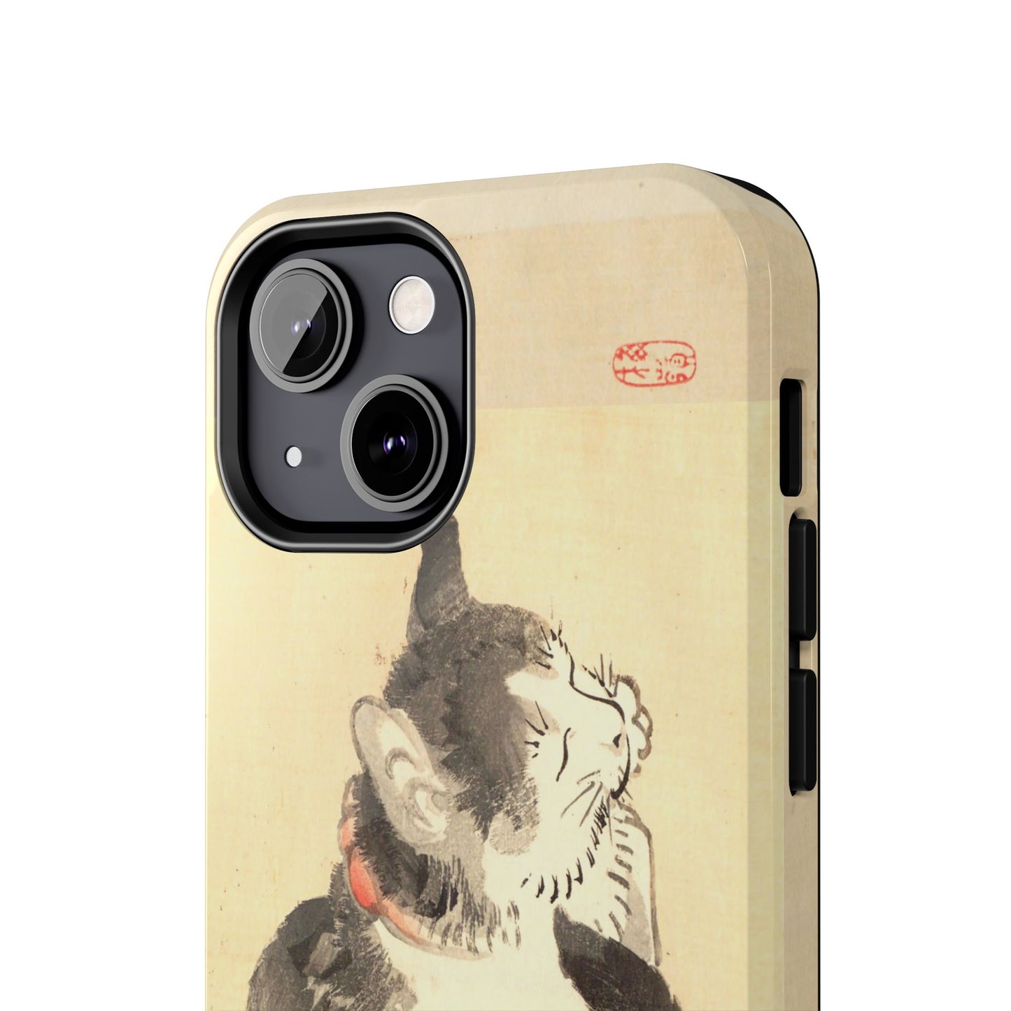 Sleeping Cat Japanese Art Phone Case | Meiji Era Bairei Kono Woodblock | Vintage Cat Illustration 1887