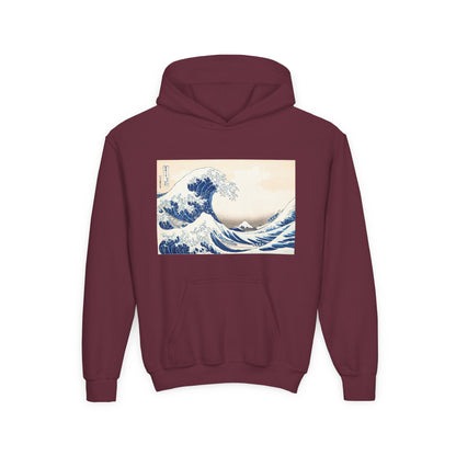 Great Wave off Kanagawa Kids Hoodie - Hokusai Japanese Art Youth Sweatshirt