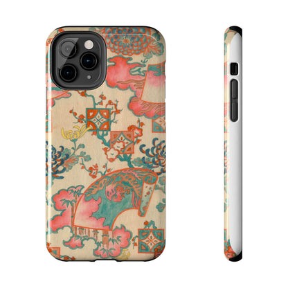 Meiji Era Fan & Chrysanthemum Phone Case | 1901 Zuan Hyakushu | Japanese Art