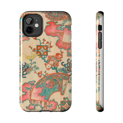 Meiji Era Fan & Chrysanthemum Phone Case | 1901 Zuan Hyakushu | Japanese Art
