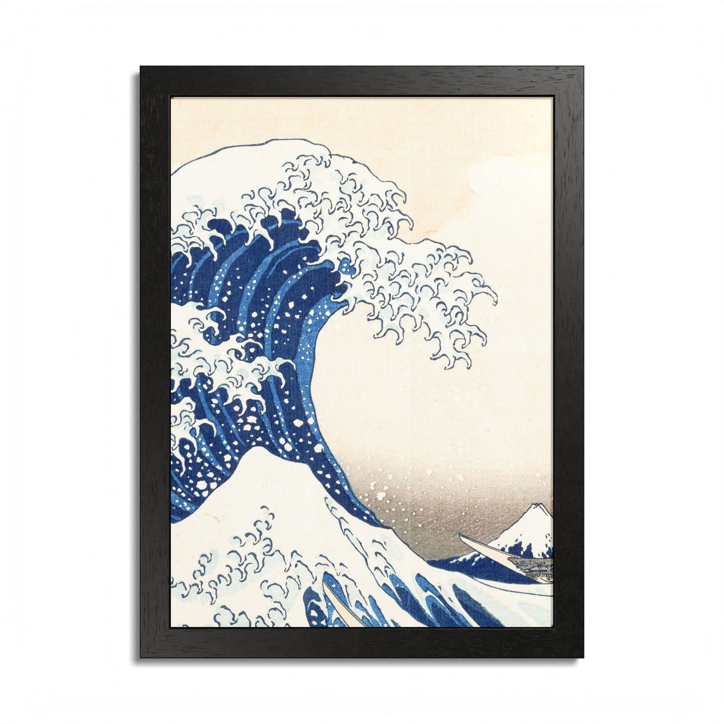 The Great Wave off Kanagawa – Katsushika Hokusai |  Japanese Ukiyo-e Fine Art Framed Poster |  Vintage Wall Art Print