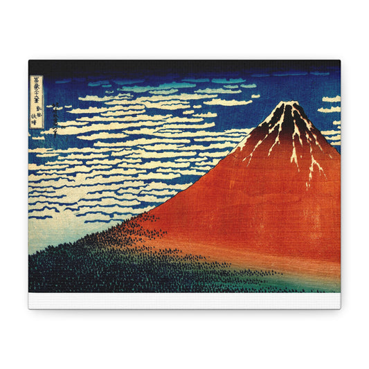 Red Fuji Canvas Print - Hokusai Fine Wind Clear Morning Japanese Ukiyo-e Wall Art