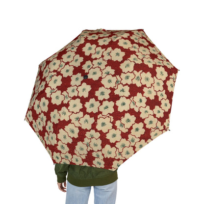 Taisho Umbrella Tales | 1926 Elegant Sakura Umbrella | Vintage Chiyogami Art