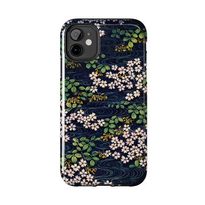 Sakura River Night Phone Case – Japanese Chiyogami Inspired Design
