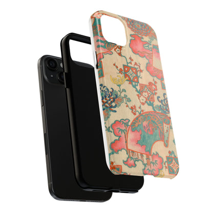 Meiji Era Fan & Chrysanthemum Phone Case | 1901 Zuan Hyakushu | Japanese Art