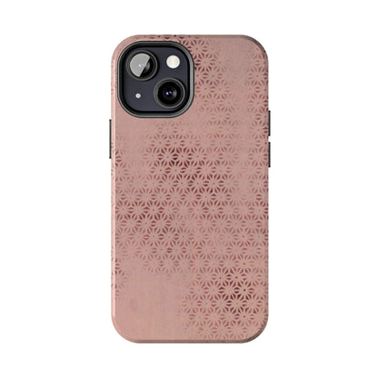 Taisho Era Pink Asanoha Phone Case | 1926 Japanese Chiyogami Art | Hemp Leaf Pattern