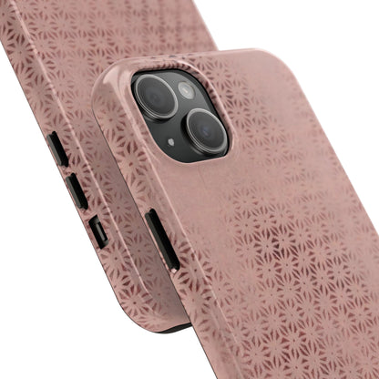 Taisho Era Pink Asanoha Phone Case | 1926 Japanese Chiyogami Art | Hemp Leaf Pattern