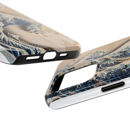 Great Wave 3D Shadow Relief Tough Phone Case – Hokusai Japanese Art