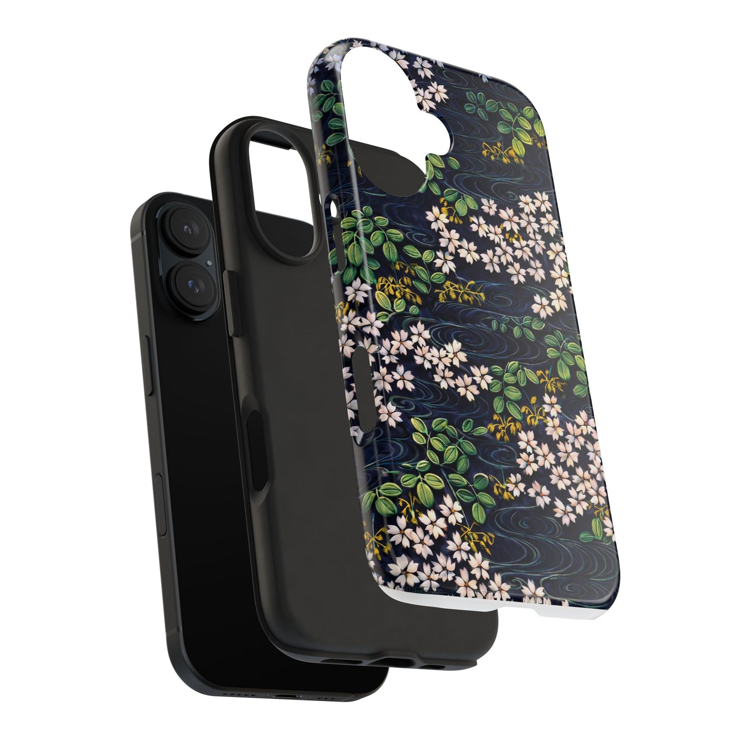 Sakura River Night Phone Case – Japanese Chiyogami Inspired Design