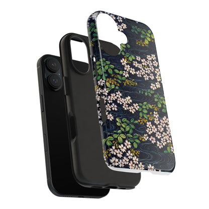 Sakura River Night Phone Case – Japanese Chiyogami Inspired Design