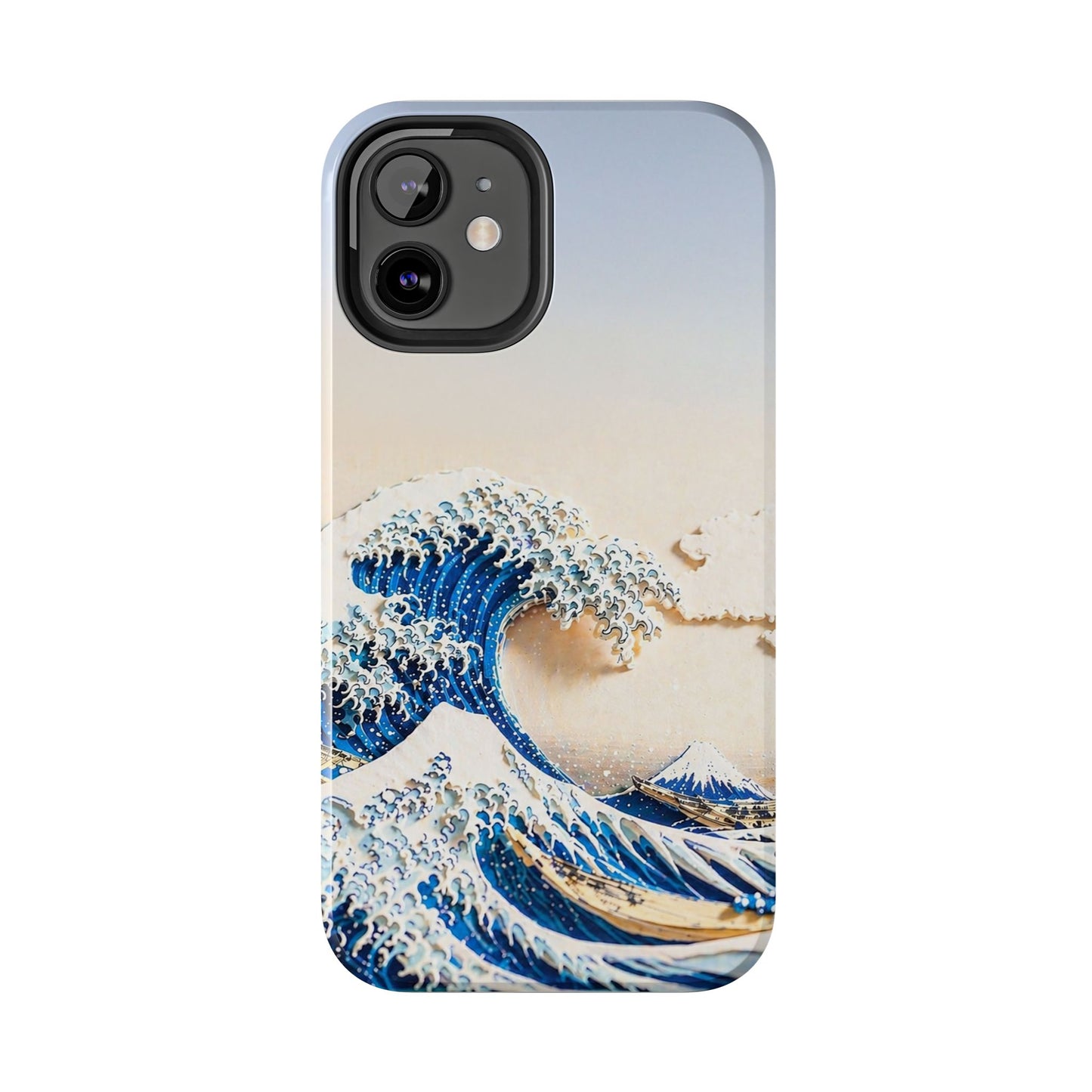 Japanese Great Wave Morning Glow Phone Case | Hokusai 3D Art | Edo Era Masterpiece