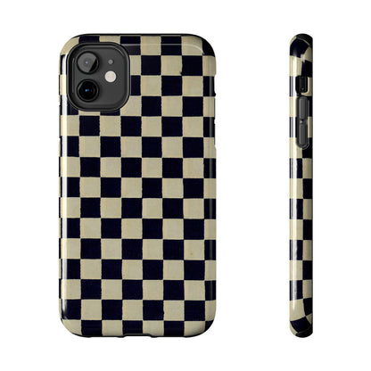 Ichimatsu Check Phone Case | Japanese Chiyogami Art | Taisho Modern Design 1926