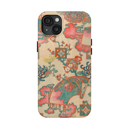 Meiji Era Fan & Chrysanthemum Phone Case | 1901 Zuan Hyakushu | Japanese Art