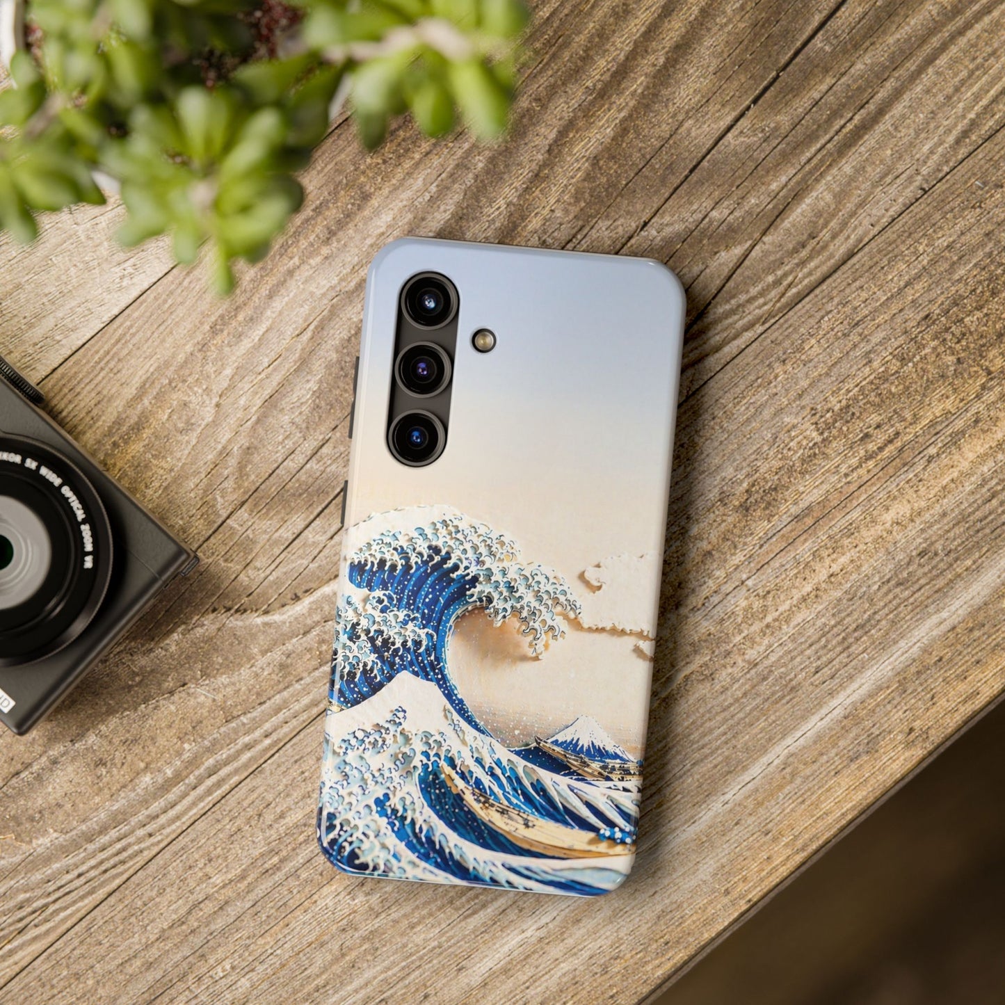 Japanese Great Wave Morning Glow Phone Case | Hokusai 3D Art | Edo Era Masterpiece