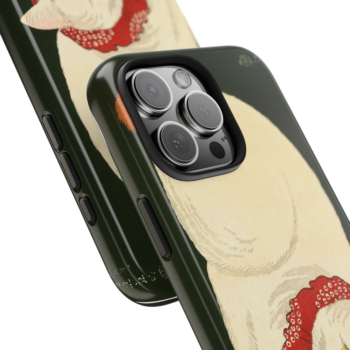 Taisho Era Lucky White Cat Phone Case | 1921 Japanese Woodblock Art | Zen Cat Design