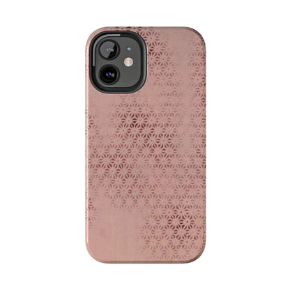 Taisho Era Pink Asanoha Phone Case | 1926 Japanese Chiyogami Art | Hemp Leaf Pattern