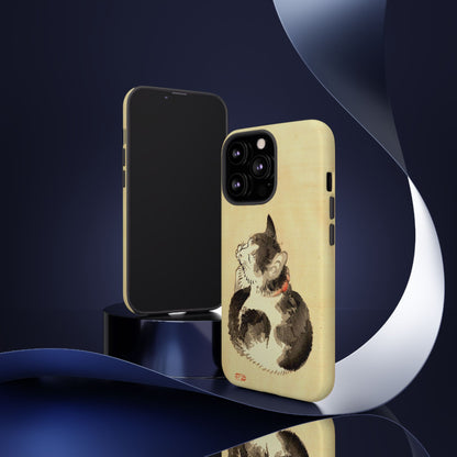 Sleeping Cat iPhone Case | Meiji Era Japanese Ink Painting | Ukiyo-e Art Phone Case | Vintage Japan Cat Gift