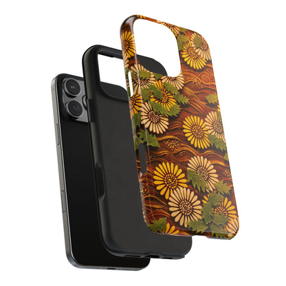 Japanese Dandelion Sunset Glow Tough Phone Case | Kamisaka Sekka 1901 | Meiji Era Art