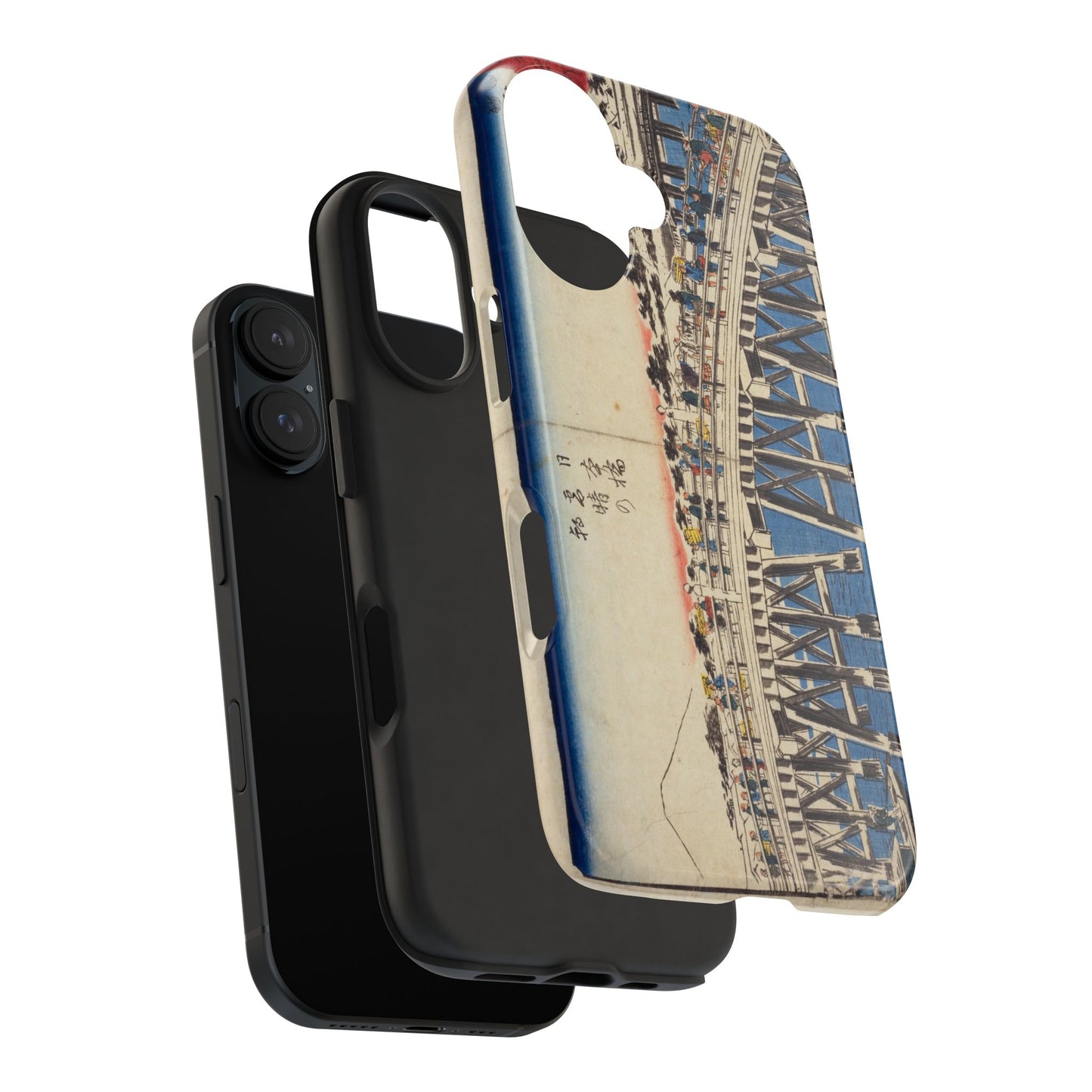 浮世絵ブリッジ・ミニマルスマホケース Ukiyo-e Bridge Minimalist Phone Case